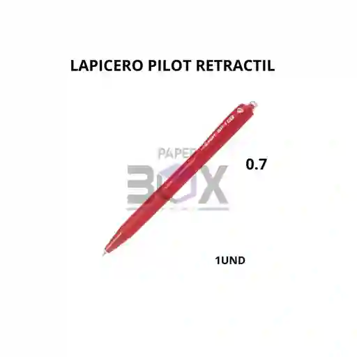 Lapicero Pilot Retractil Rojo