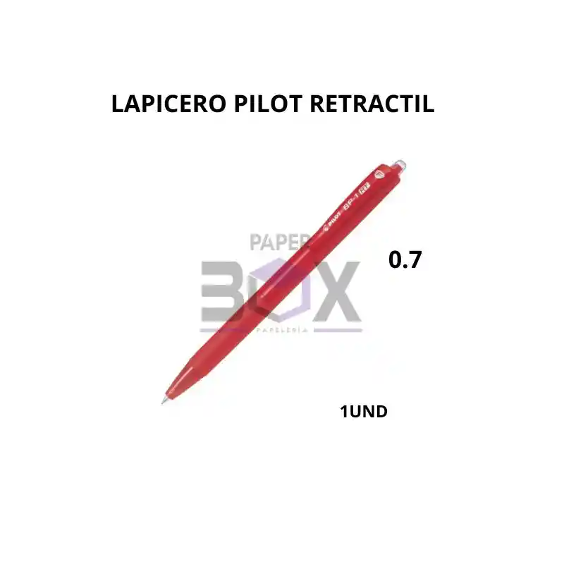 Lapicero Pilot Retractil Rojo