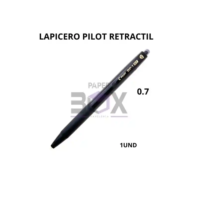 Lapicero Pilot Retractil Negro