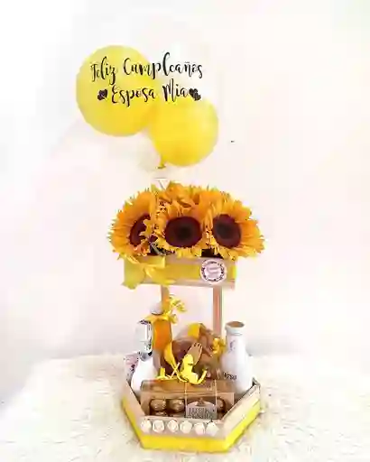 Desayuno Sorpresa Con Girasoles Y Vino Jp Chenet - Brillo De La Mañana