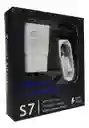 Cargador Completo V8 Cable + Adaptador Samsung Blanco