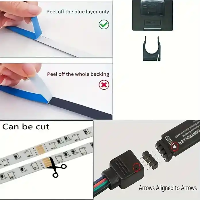 10 Metros De Tira De Luces Led Rgb - Tira Inteligente De Cambio De Color 5050, Control Remoto De 44 Teclas, Alimentación Por Usb, Decoración.