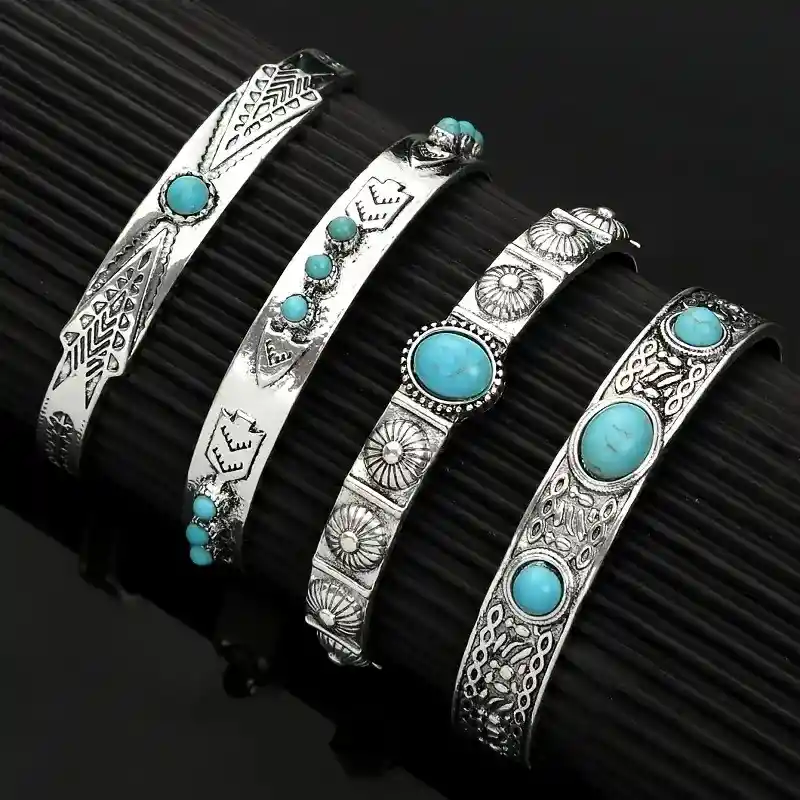 4 Pulseras Ajustables De Estilo Bohemio