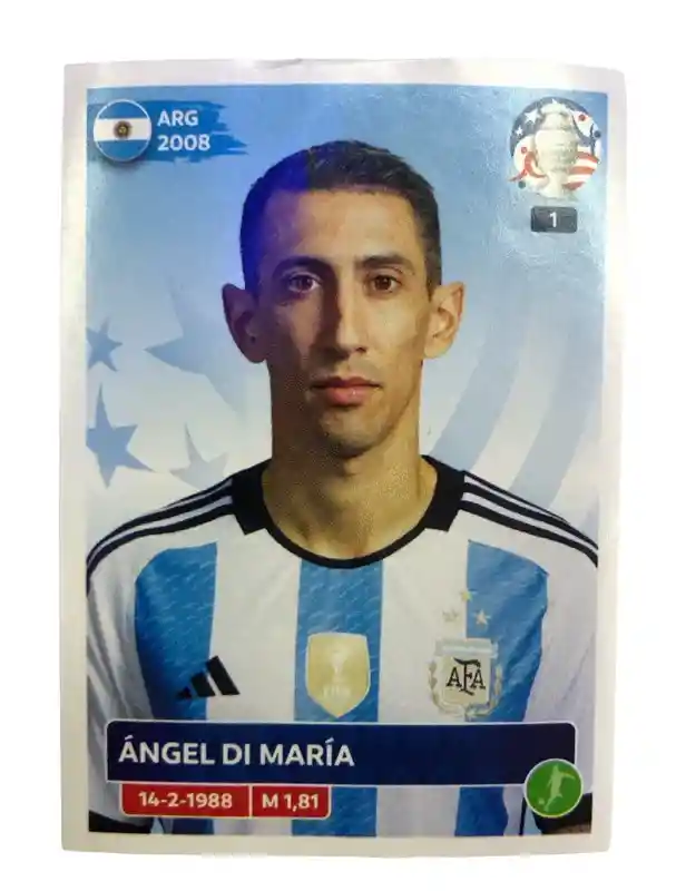 Lamina De Angel Di Maria Para Album Copa America Usa 2024
