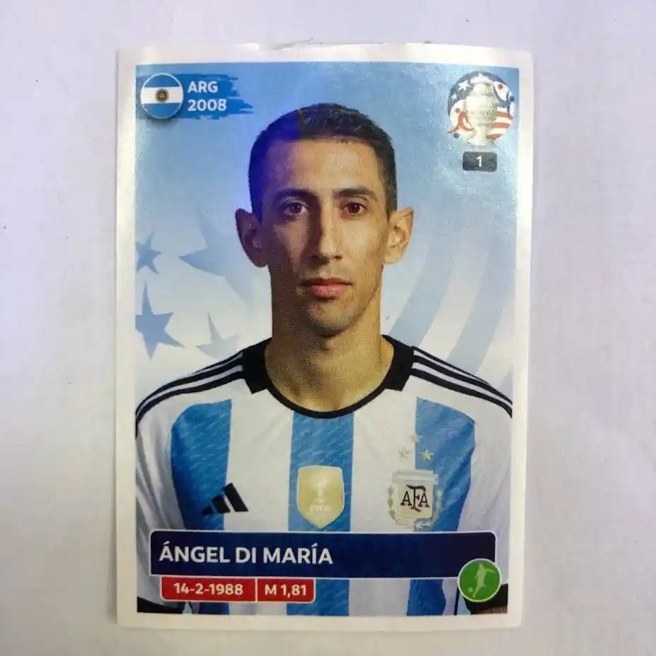 Lamina De Angel Di Maria Para Album Copa America Usa 2024
