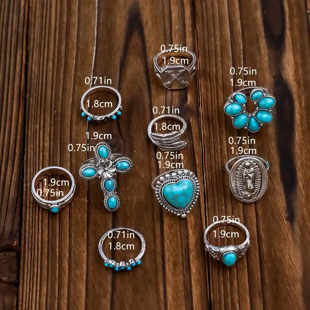 10 Piezas De Anillos