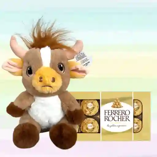 Peluche Toro Con Ferrero Rocher