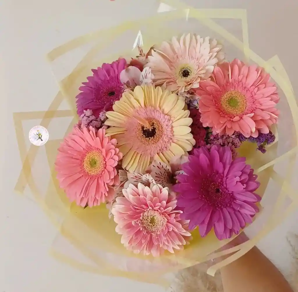 Flores Bouquet Gerberas Con Astromelias