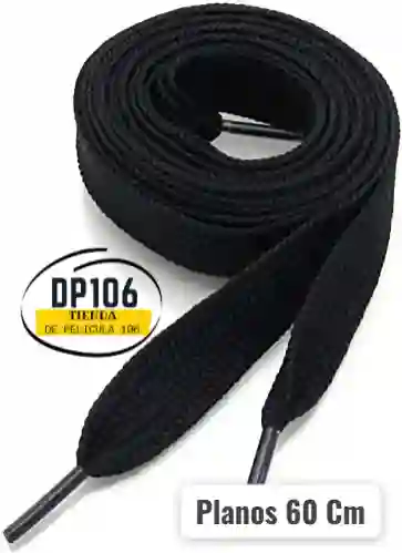 Cordones Negros Planos 60 Cm