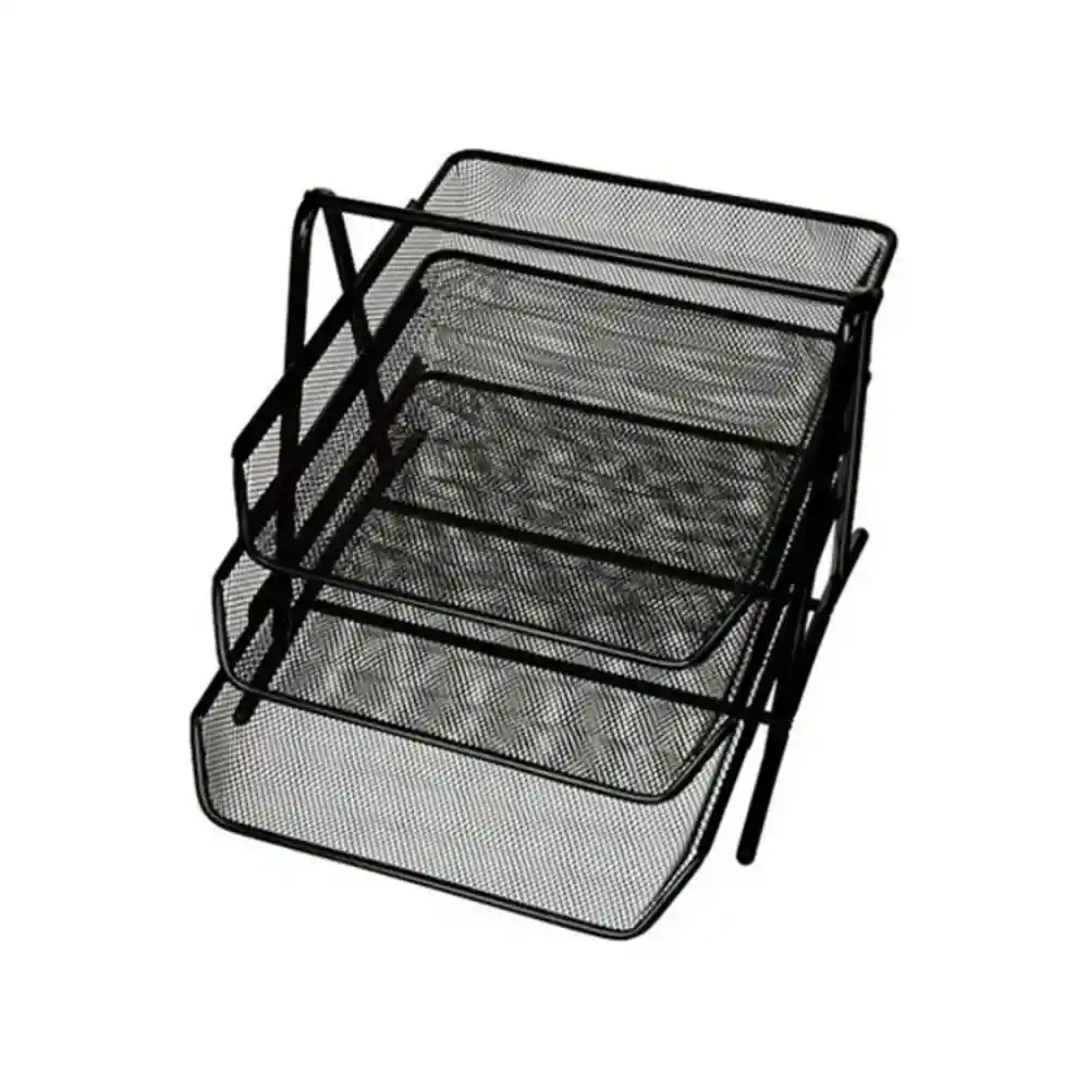 Organizador Porta Documentos 3 Niveles Color Negro Zz02