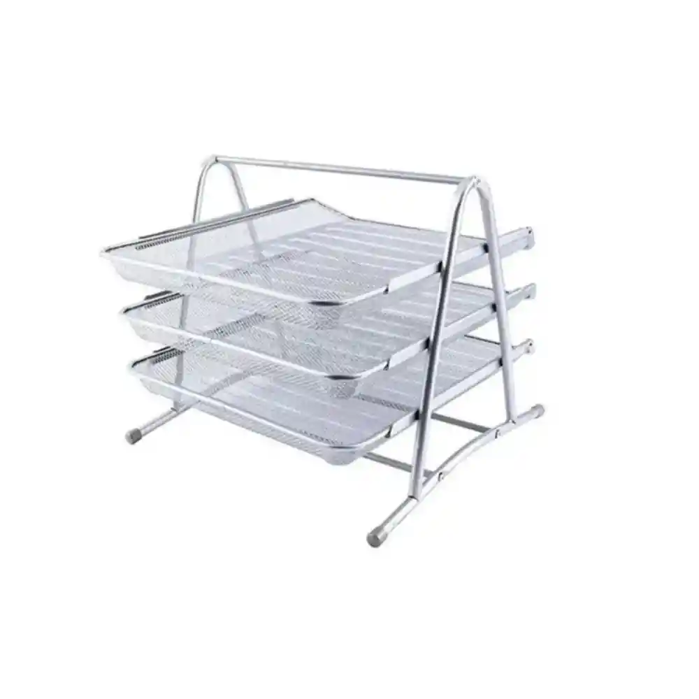 Organizador Porta Documentos 3 Niveles Color Gris Zz01
