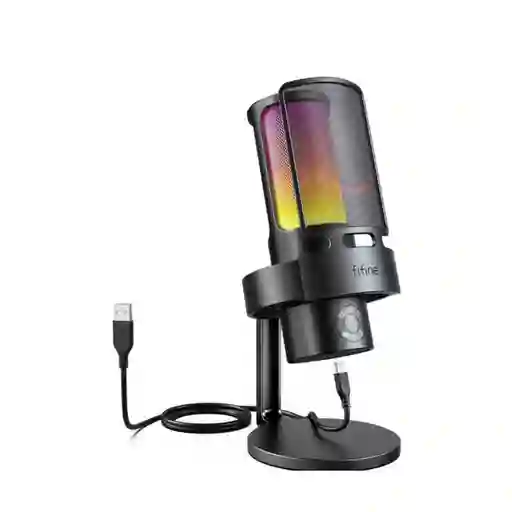 Fifine A8 Plus Micrófono Dinámico Gamer Rgb