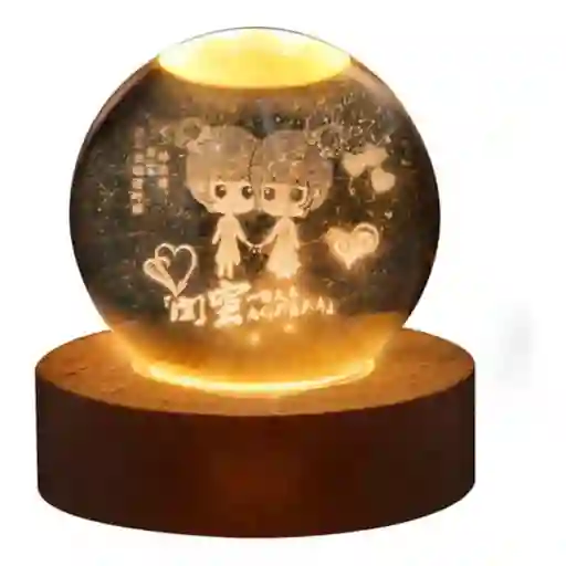 Lámpara En Bola De Cristal 3d Mejores Amigas L01
