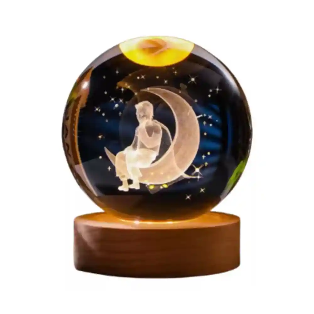 Lámpara En Bola De Cristal 3d El Principito L05