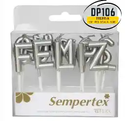 Velas Feliz Cumpleaños Plata