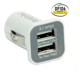 Cargador Carro De 2 Entradas Usb
