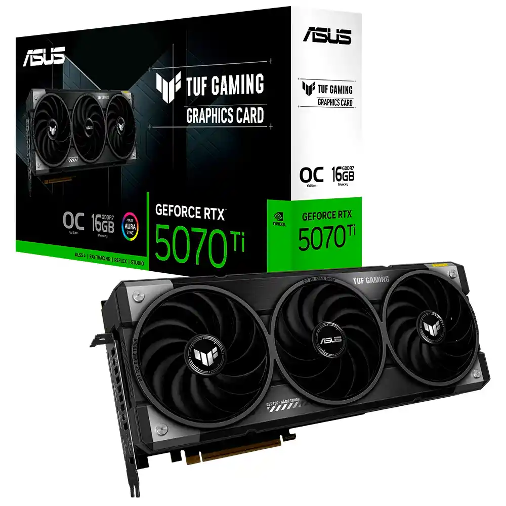 Tarjeta De Vídeo Asus Tuf Gaming Geforce Rtx 5070 Ti Oc Gddr7 16gb