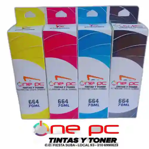 Kit De Tintas Recargables 664 Compatible Con Epson