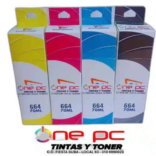 Kit De Tintas Recargables 664 Compatible Con Epson