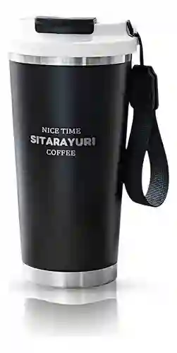 Termo Vaso Acero Inoxidable 532 Ml Frío Calor Coffee Negro