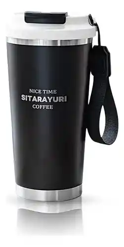 Termo Vaso Acero Inoxidable 532 Ml Frío Calor Coffee Negro