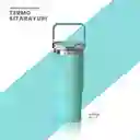 Termo Acero Inoxidable 600ml Manija Superior Frío/calor Coffee Flask Azul