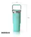 Termo Acero Inoxidable 600ml Manija Superior Frío/calor Coffee Flask Azul