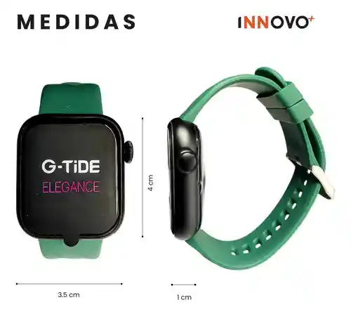 Smartwatch G-tide Amoled Elegante Resistente Al Agua 100 Modos Deportivos Contesta Llamadas Verde