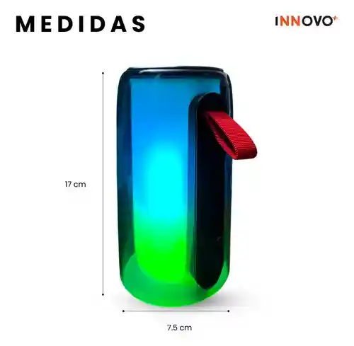 Parlante Bluetooth Ipx7 Portátil Mp3 Fm Usb | Sonido Claro Alta Potencia | Luces Led Multicolor Ambiente