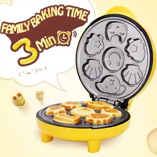 Maquina Para Pancakes De Figuras Infantiles Waflera Mini