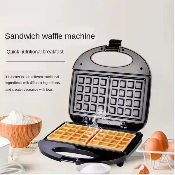 Sandwichera Electrica Doble Cara 2 Puestos Sandwich Color Negro 110v