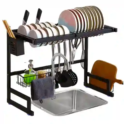 Escurridor De Platos Plegable Metálico Resistente 85 Cm