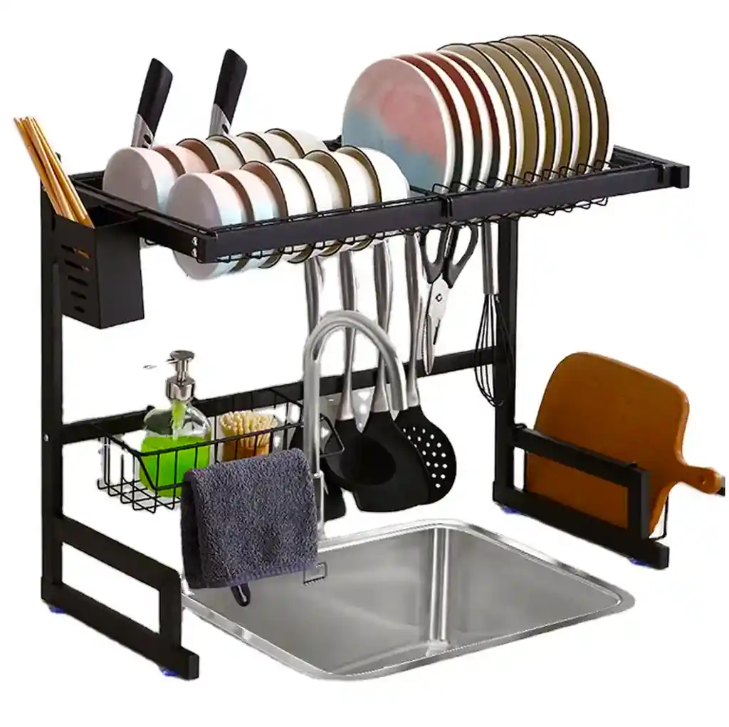 Escurridor De Platos Plegable Metálico Resistente 85 Cm