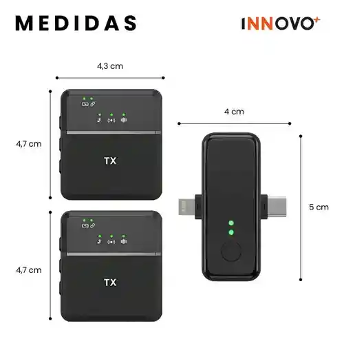 Micrófono De Solapa Profesional Inalámbrico Audio Claro Reducción De Ruido Compatible Android Y Ios