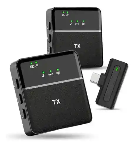 Micrófono De Solapa Profesional Inalámbrico Audio Claro Reducción De Ruido Compatible Android Y Ios