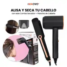 Secador Y Plancha Remiogton Con Aceite De Aguacate Y Macadamia Anti Frizz, Brillo Y Termoprotector