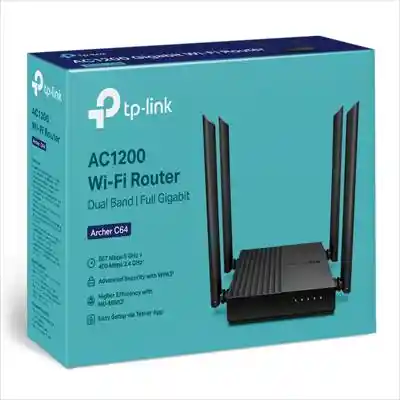 Router Tp Link Ac1200 Wifi Dualband Gigabit Archer C64 Negro