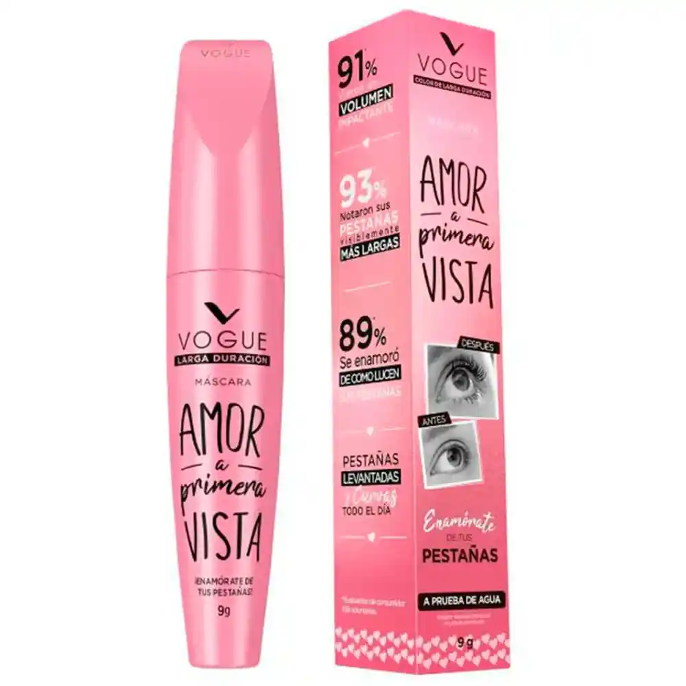 Pestañina Vogue Amor A Primera Vista A Prueba De Agua 9g