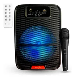 Parlante Cabina 6.5 Pulgadas Sonido Con Micrófono Luces Led Recargable 100w Pmpo