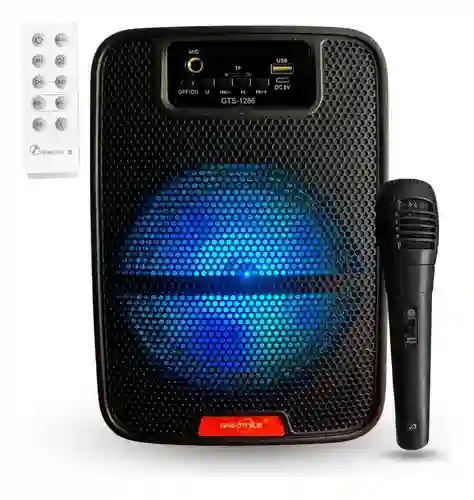 Parlante Cabina 6.5 Pulgadas Sonido Con Micrófono Luces Led Recargable 100w Pmpo