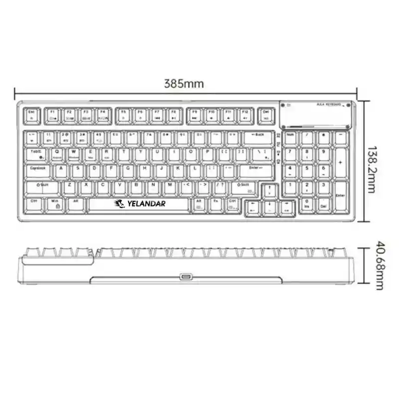 Teclado Transparente Para Pc Rgb Keyboard Gamer De Computadora Usb