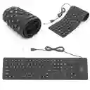 Teclado Flexible Siliconado Wb-109 Impermeable Contra El Polvo Numérico Negro