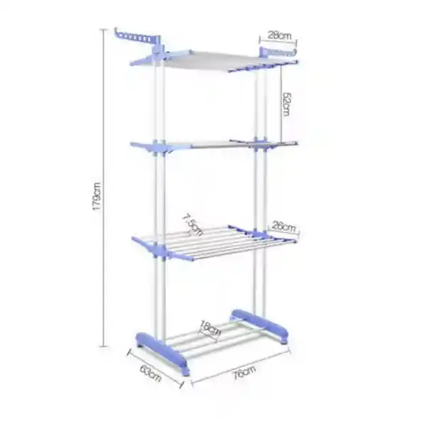 Tendedero De Ropa 3 Niveles Plegable Colgador
