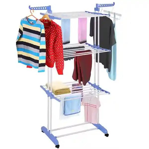 Tendedero De Ropa 3 Niveles Plegable Colgador