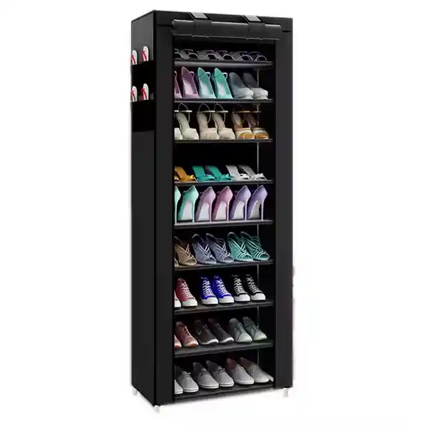 Zapatero Organizador Closet 9 Niveles Color Negro
