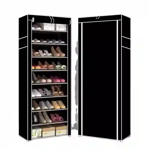 Zapatero Organizador Closet 9 Niveles Color Negro