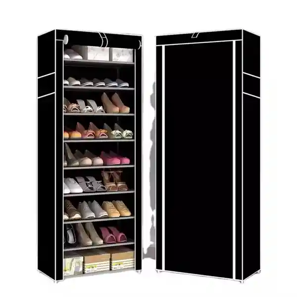 Zapatero Organizador Closet 9 Niveles Color Negro