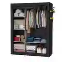 Closet Armario Portátil Grande Organizador De Ropa Negro 2 Espacios