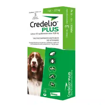 Credelio Plus Perros 11kg-22kg (verde) Tableta