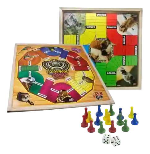 Juego Parques Imantado Doble De 6 Y 4 Puestos Grande 50x50 Cm